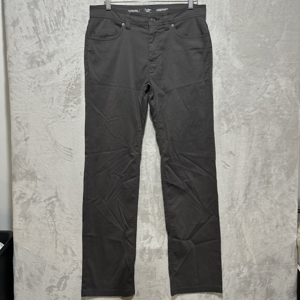prAna Men's Pants Size 33 Dark Gray Zip Standard Fit‎ Fly Lightweight Hiking